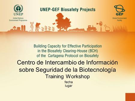 Centro de Intercambio de Información sobre Seguridad de la Biotecnología Training Workshop fecha lugar.
