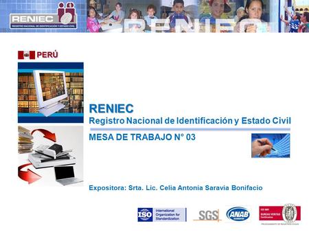 RENIEC Registro Nacional de Identificación y Estado Civil