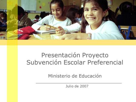 Presentación Proyecto Subvención Escolar Preferencial