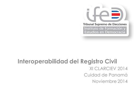 Interoperabilidad del Registro Civil