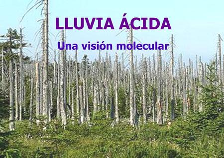 LLUVIA ÁCIDA LLUVIA ÁCIDA Una visión molecular.
