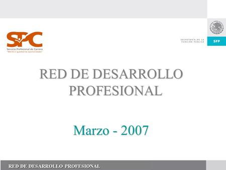 RED DE DESARROLLO PROFESIONAL