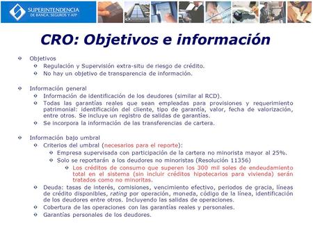 CRO: Objetivos e información