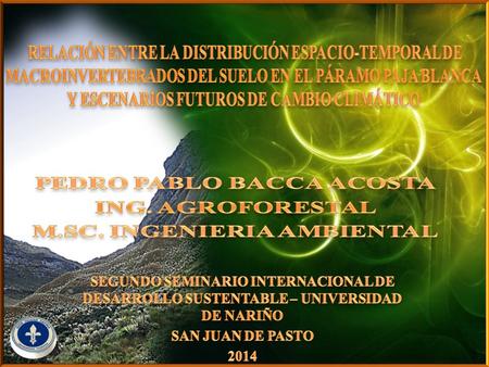 PEDRO PABLO BACCA ACOSTA M.SC. INGENIERIA AMBIENTAL