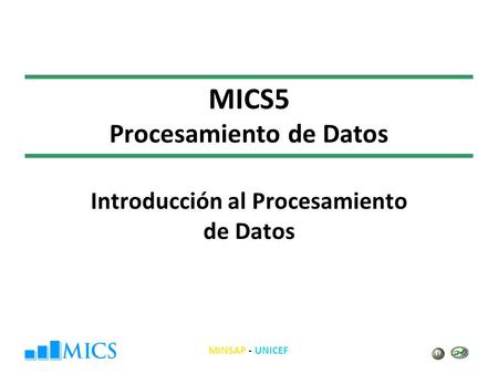 MICS5 Procesamiento de Datos