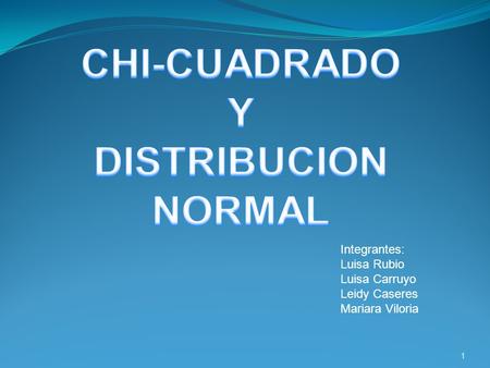 CHI-CUADRADO Y DISTRIBUCION NORMAL