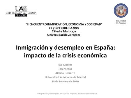 Inmigración y desempleo en España: impacto de la crisis económica