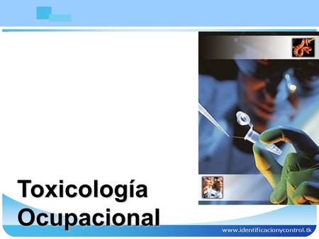 Toxicología Ocupacional.