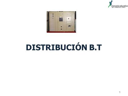 1 DISTRIBUCIÓN B.T. ESTRUCTURA DE UN SISTEMA DE DISTRIBUCIÓN B.T IB1IB3IB2 IB A nivel de los circuitos de distribución… La corriente de empleo corresponde.