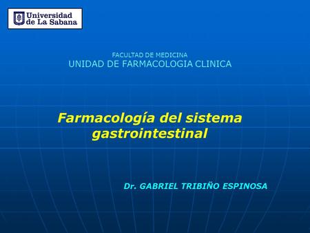 Farmacología del sistema gastrointestinal