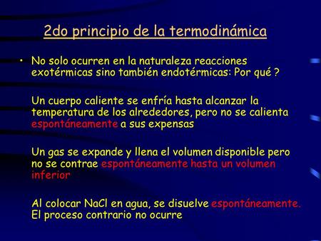 2do principio de la termodinámica