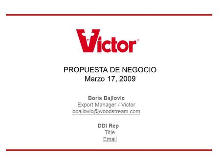Export Manager / Victor