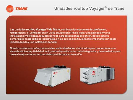 Unidades rooftop Voyager™ de Trane