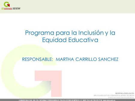 Programa para la Inclusión y la Equidad Educativa