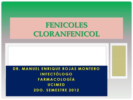 Fenicoles CloraNfenicol