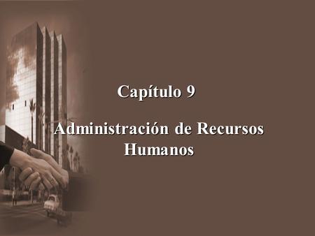 Administración de Recursos Humanos