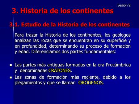 3. Historia de los continentes