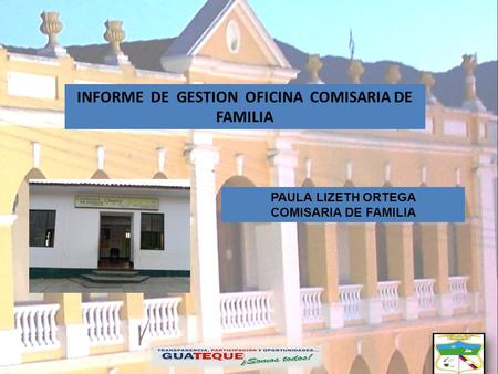 INFORME DE GESTION OFICINA COMISARIA DE FAMILIA
