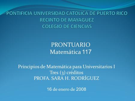 Principios de Matemática para Universitarios I