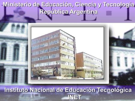 Ministerio de Educación, Ciencia y Tecnología República Argentina
