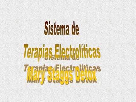Terapias Electrolíticas