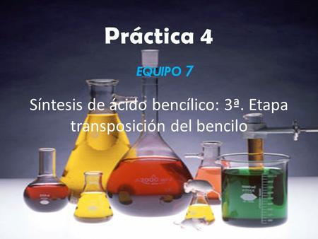 Síntesis de ácido bencílico: 3ª. Etapa transposición del bencilo