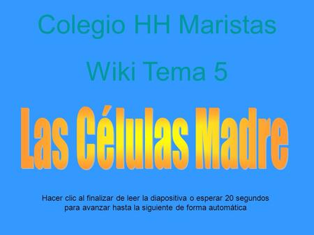 Colegio HH Maristas Wiki Tema 5 Las Células Madre