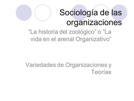 Sociología de las organizaciones
