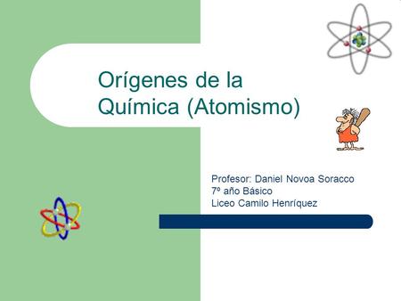 Orígenes de la Química (Atomismo)