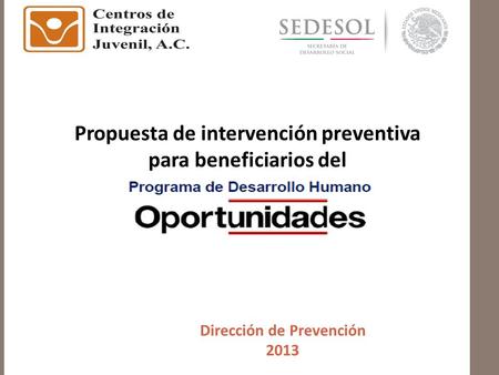 Propuesta de intervención preventiva para beneficiarios del