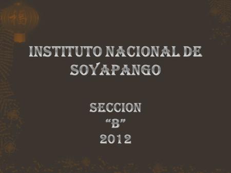 INSTITUTO NACIONAL DE SOYAPANGO
