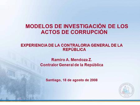 MODELOS DE INVESTIGACIÓN DE LOS ACTOS DE CORRUPCIÓN