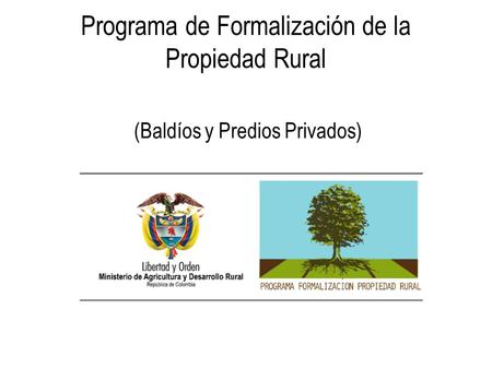 Programa de Formalización de la Propiedad Rural