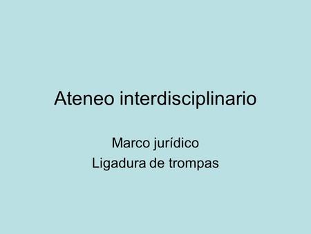 Ateneo interdisciplinario