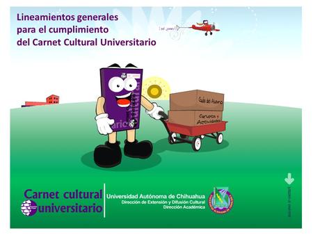 Lineamientos generales para el cumplimiento del Carnet Cultural Universitario.
