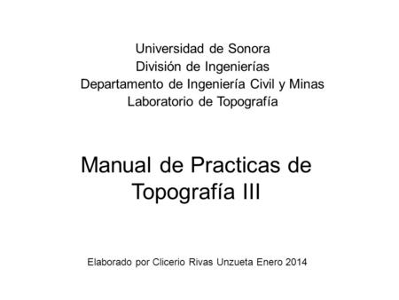 Manual de Practicas de Topografía III