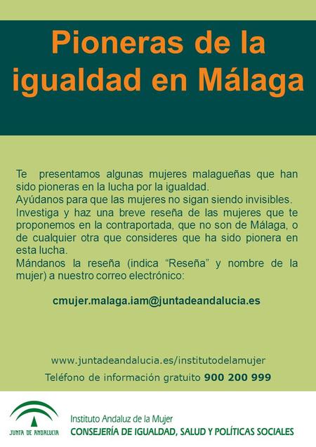 Pioneras de la igualdad en Málaga