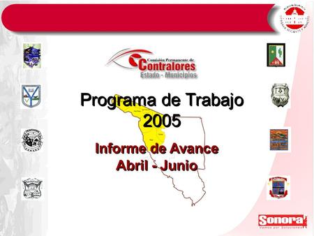 Programa de Trabajo 2005 Informe de Avance Abril - Junio Informe de Avance Abril - Junio.