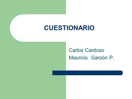 Carlos Cardoso Mauricio Garzón P.