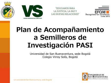 Plan de Acompañamiento a Semilleros de Investigación PASI