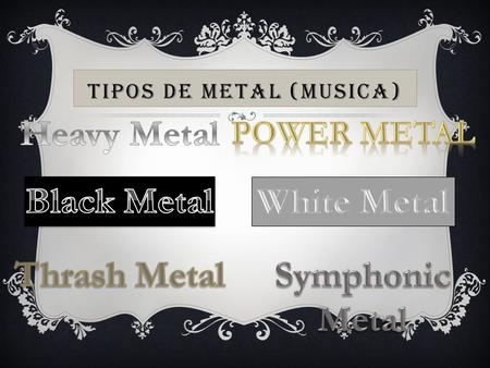 Tipos de Metal (Musica)