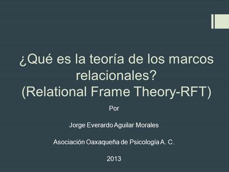 ¿Qué es la teoría de los marcos relacionales