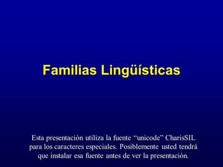 Familias Lingüísticas