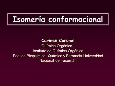 Isomería conformacional