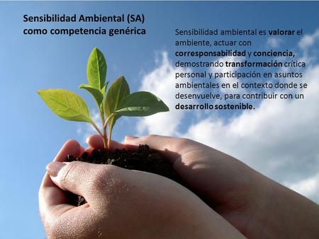 Sensibilidad Ambiental (SA) como competencia genérica