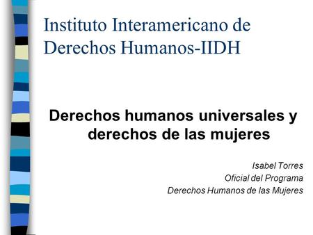 Instituto Interamericano de Derechos Humanos-IIDH