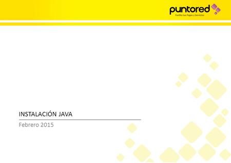 Instalación Java Febrero 2015.