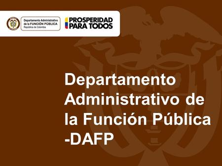 Departamento Administrativo de la Función Pública -DAFP