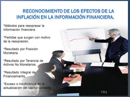 *Métodos para reexpresar la información financiera.