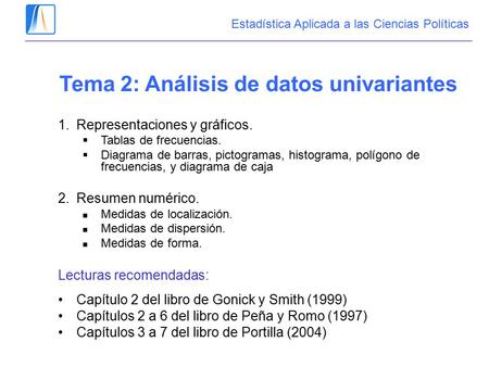 Tema 2: Análisis de datos univariantes
